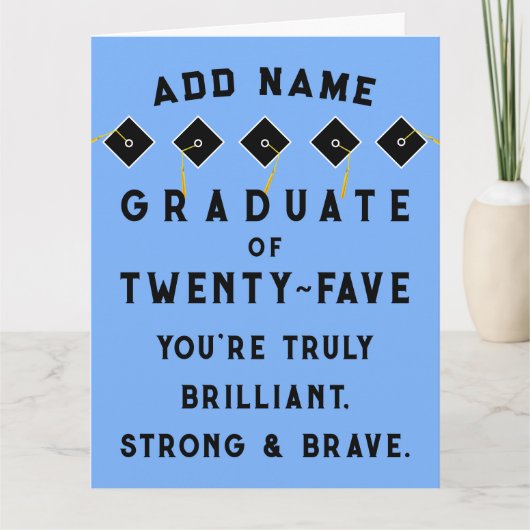 Personalisierter Abschluss 2025 Karte (Vorderseite)