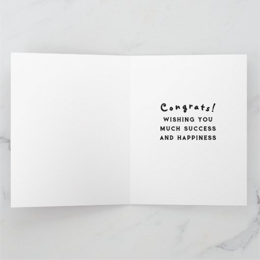 Personalisierter Abschluss 2025 Karte (Innenseite)