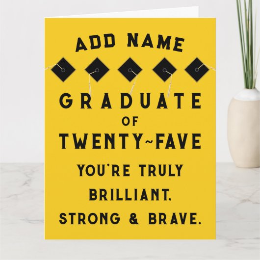 Personalisierter Abschluss 2025 Karte (Vorderseite)