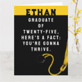 Personalisierter Abschluss 2025 Karte (Gelbe Blume)