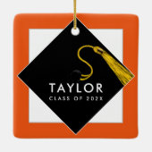 Personalisierter Abschluss 2025 Keramikornament (Rückseite)