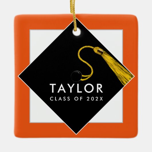 Personalisierter Abschluss 2025 Keramikornament (Vorderseite)