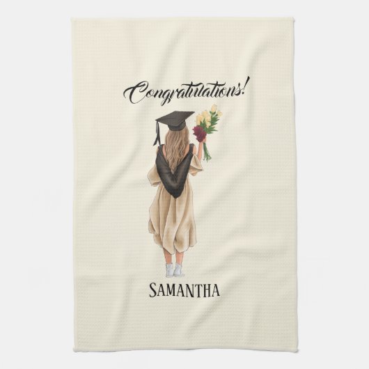 Personalisierter Abschluss (2) Geschirrtuch (Vertikal)