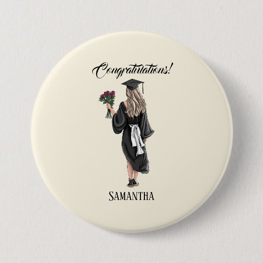 Personalisierter Abschluss (3) Button (Vorderseite)