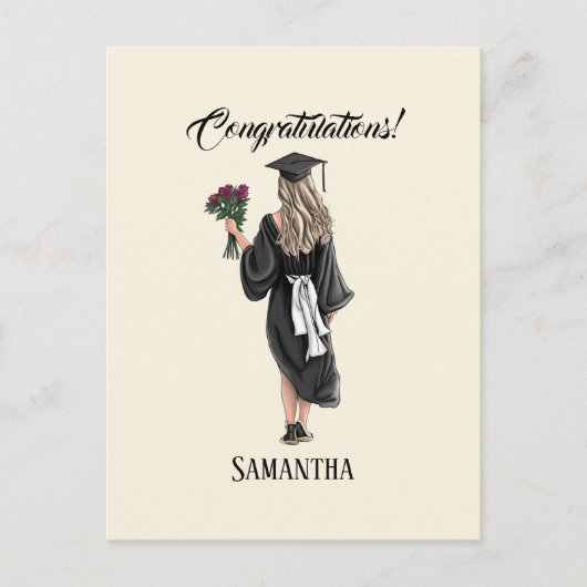 Personalisierter Abschluss (3) Postkarte (Vorderseite)