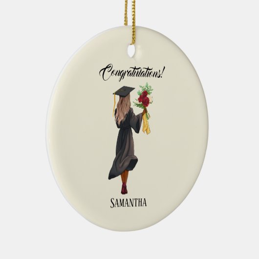 Personalisierter Abschluss (5) Keramik Ornament (Rechts)