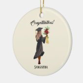 Personalisierter Abschluss (5) Keramik Ornament (Links)