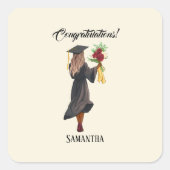 Personalisierter Abschluss (5) Quadratischer Aufkleber (Vorderseite)