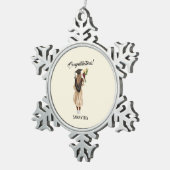 Personalisierter Abschluss (6) Schneeflocken Zinn-Ornament (Rechts)