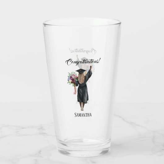 Personalisierter Abschluss (7) Glas (Rückseite)