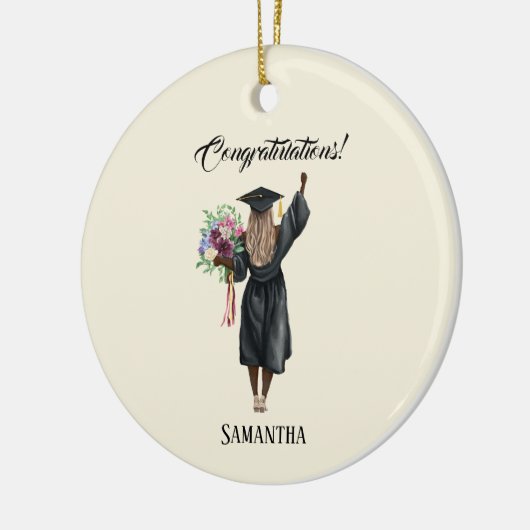 Personalisierter Abschluss (7) Keramik Ornament (Links)