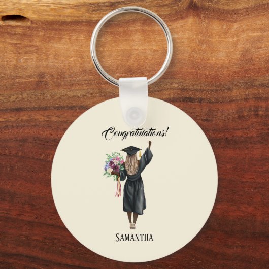 Personalisierter Abschluss (7) Schlüsselanhänger (Rückseite)