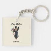 Personalisierter Abschluss (7) Schlüsselanhänger (Rückseite)