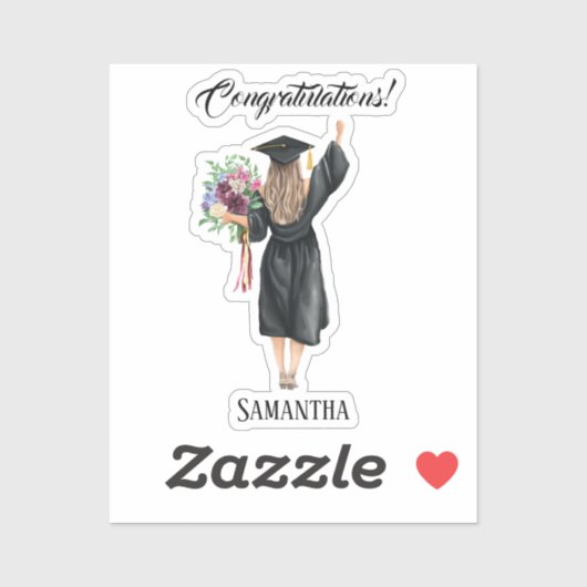 Personalisierter Abschluss (8) Aufkleber (Blatt)