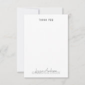 Personalisierter Abschluss B/W Vielen Dank Dankeskarte (Vorderseite)