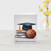 Personalisierter Abschluss Basketball Karte (Gelbe Blume)