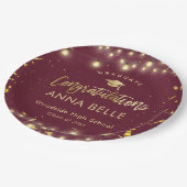 Personalisierter Abschluss benutzerdefinierte Klas Pappteller (Schrägansicht)