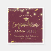 Personalisierter Abschluss benutzerdefinierte Klas Serviette (Vorderseite)