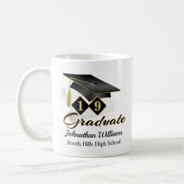 Personalisierter Abschluss Black & Gold 20XX Kaffeetasse