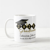 Personalisierter Abschluss Black & Gold 20XX Kaffeetasse (Links)