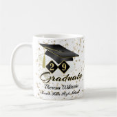 Personalisierter Abschluss Black & Gold 20XX Kaffeetasse (Links)