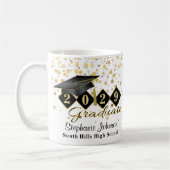 Personalisierter Abschluss Black & Gold 20XX Kaffeetasse (Links)