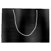 Personalisierter Abschluss Black & Gold Große Geschenktüte (Rückseite)