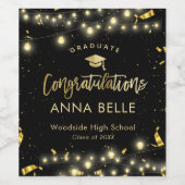 Personalisierter Abschluss Custom Class of 2025 Ch Weinetikett (Einzelnes Label)