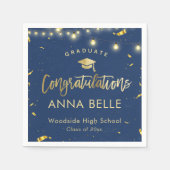 Personalisierter Abschluss Custom Class of 2025 Na Serviette (Vorderseite)