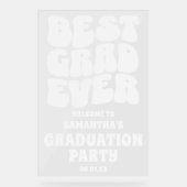 Personalisierter Abschluss der besten Kategorie Acrylschild (Vorderseite)