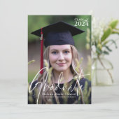 Personalisierter Abschluss der Foto-Klasse Einladung (Stehend Vorderseite)