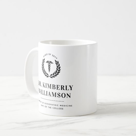 Personalisierter Abschluss der modernen Medizinsch Kaffeetasse (Vorderseite Links)