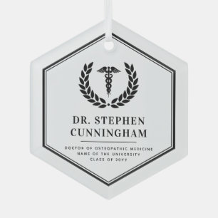 Personalisierter Abschluss der modernen Medizinsch Ornament Aus Glas