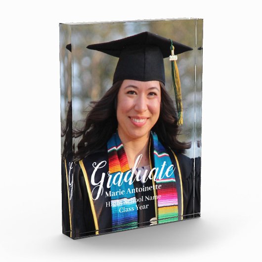 Personalisierter Abschluss Einfaches Foto (Links)