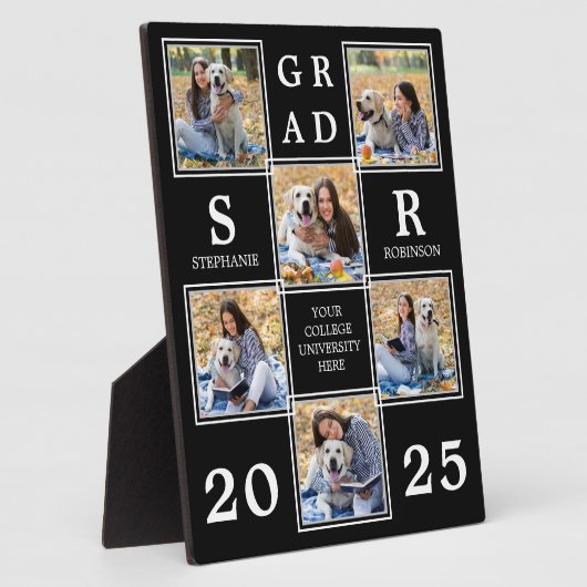 Personalisierter Abschluss Einmalige FotoCollage Fotoplatte (Seite)
