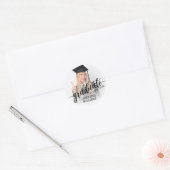 Personalisierter Abschluss Foto Graduate Party Runder Aufkleber (Umschlag)