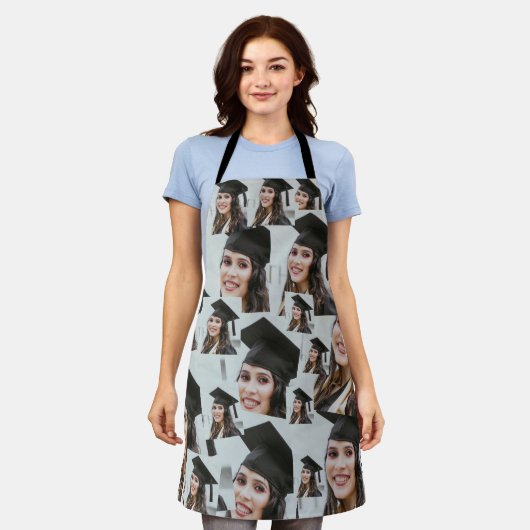 Personalisierter Abschluss Funny Foto Face Mash Schürze (Getragen)