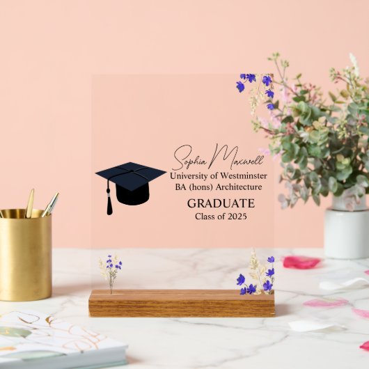 Personalisierter Abschluss Geschenk, Abschluss Pla Acrylschild (Hochzeit)