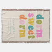 Personalisierter Abschluss-Geschenk farbenfrohe Do Decke (Vorderseite)