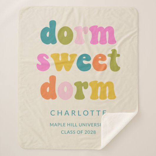 Personalisierter Abschluss-Geschenk farbenfrohe Do Sherpadecke (Vorderseite)