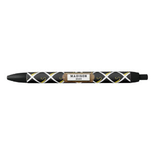 Personalisierter Abschluss-Gift Schwarz-Tinte-Pen Kugelschreiber