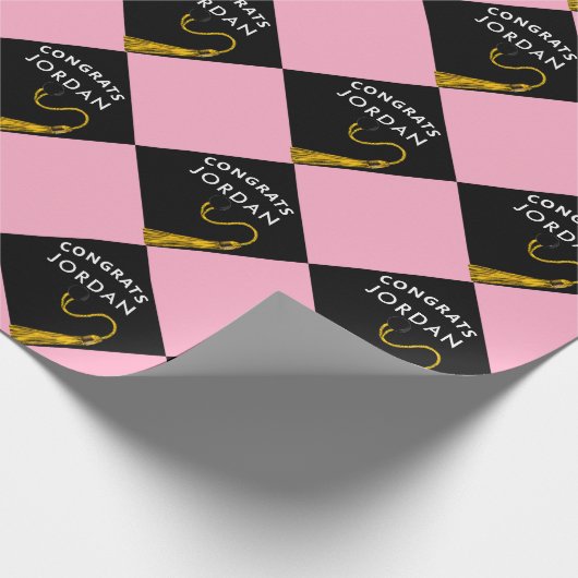 Personalisierter Abschluss Glückwunsch Geschenk Geschenkpapier (Ecke)