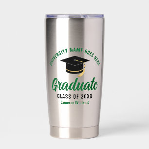 Personalisierter Abschluss Green 2025 Graduate Thermobecher