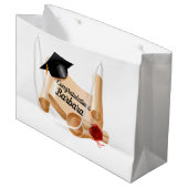 Personalisierter Abschluss Große Geschenktüte (Vorderseite Schrägansicht)