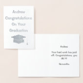 Personalisierter Abschluss Herzlichen Glückwunsch Folienkarte (Anzeige)