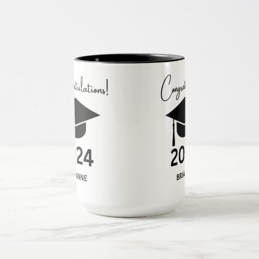 PERSONALISIERTER ABSCHLUSS KAFFE TASSE (Zentrum)