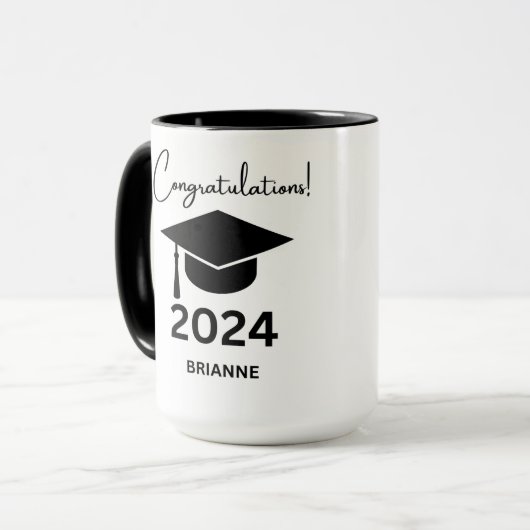 PERSONALISIERTER ABSCHLUSS KAFFE TASSE (Vorderseite Links)