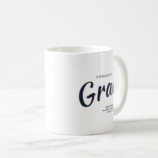 Personalisierter Abschluss Kaffeetasse (VorderseiteRechts)