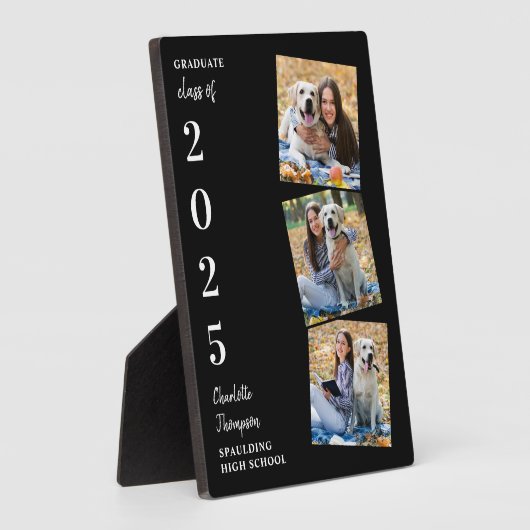 Personalisierter Abschluss Keepake FotoCollage Fotoplatte (Seite)