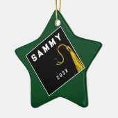 Personalisierter Abschluss Keepake-Geschenk Keramik Ornament (Links)